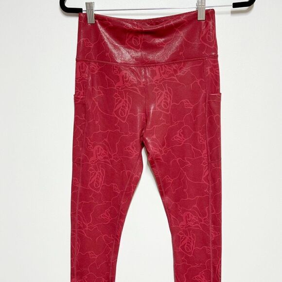 NWOT Zyia Women's Rosa Maze Light n Tight High Rise Legging size 4 Red - Picture 6 of 9